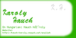 karoly hauch business card